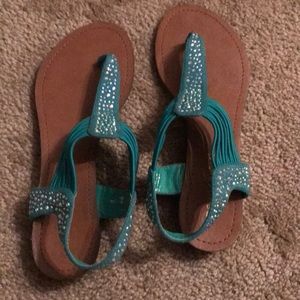 Cute green sandals